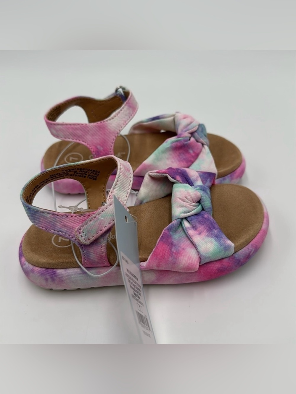 NWT Cat & Jack Toddler Girls' Cate Tie-Dye
Footbed Sandals Size 7 - Picture 5 of 7
